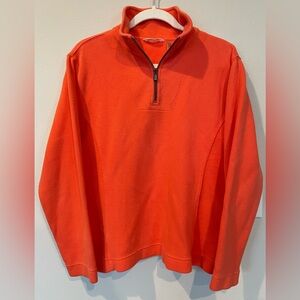 Tommy Bahama Men's Thickened Sweatshirt 1/4 Zip Orange Size M Long Sleeves